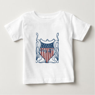 Independence day juli 4:e Vintagen Shield w/Stars T Shirt