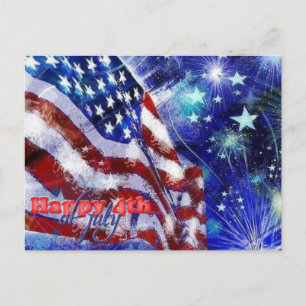 independence day & juli 4 vykort