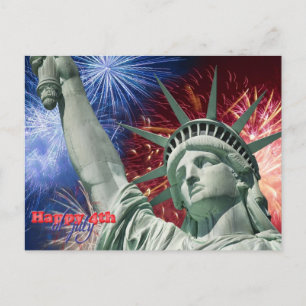 Independence day & Juli fjärde Vykort