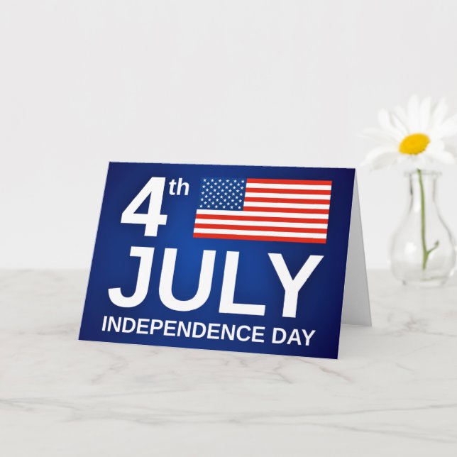 Independence day-kortet USA flagga, 4:e patrioten Kort (Liten växt)