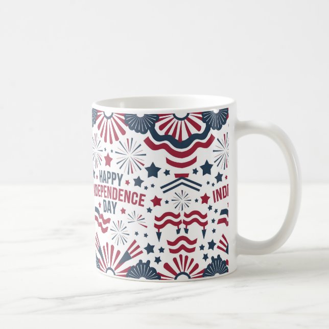 Independence day och juli 4 Gift Idea Kaffemugg (Höger)
