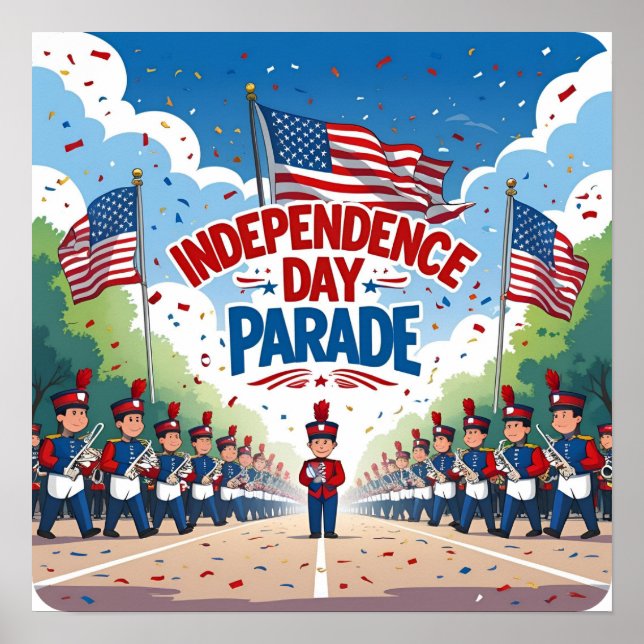Independence day Parad Party Poster Skriv ut (Framsidan)