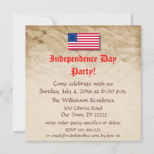 Independence day Party Inbjudningar