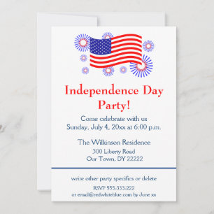 Independence day Party Inbjudningar