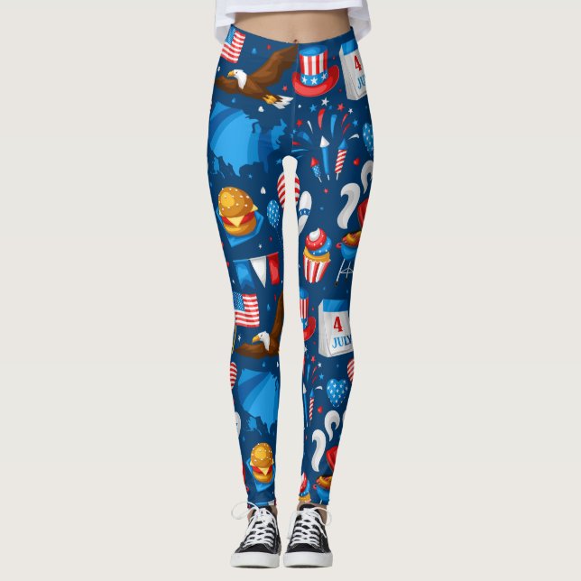independence day party leggings (Framsida)