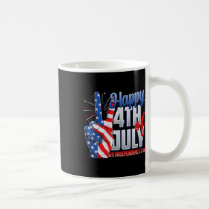 Independence day, patriot Flagga am, fjärde juli, Kaffemugg