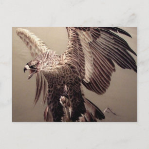 Independence day Patriotic Embroidery Eagle Vykort