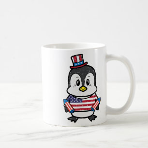 Independence day Penguin 4 juli Amerika Småbarn Kaffemugg