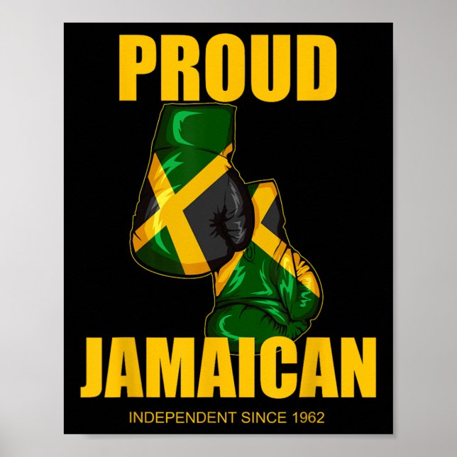 Independence day Proud Jamaican Boxing Glove Poster (Framsidan)