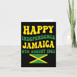 Independence day Proud Jamaican Flagga 6e 19 augus Kort