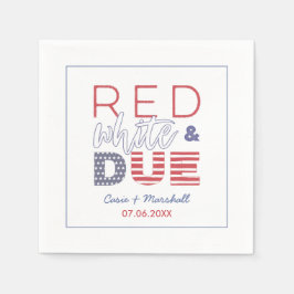 Independence day Red White due BBQ Baby Shower Pappersservett