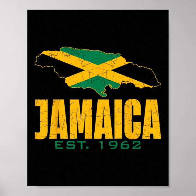 Independence day sedan 1962 har Proud Jamaican Fla Poster (Framsidan)