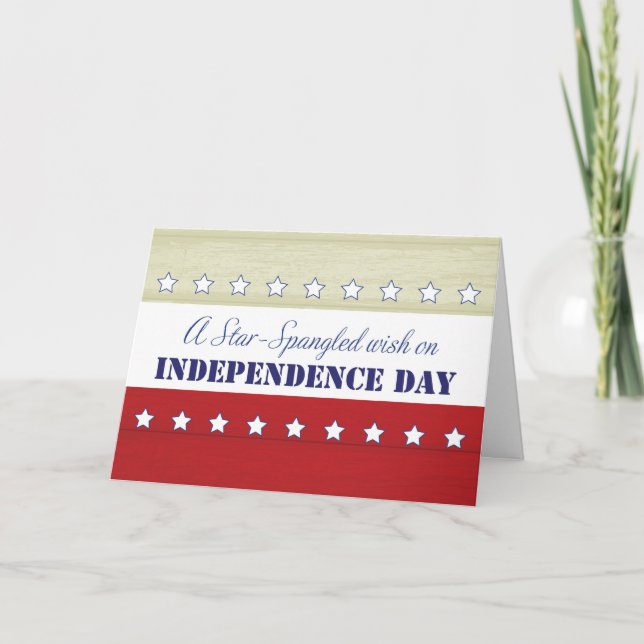 Independence day, Star Spangled Wish, Red, White Kort (Framsida)