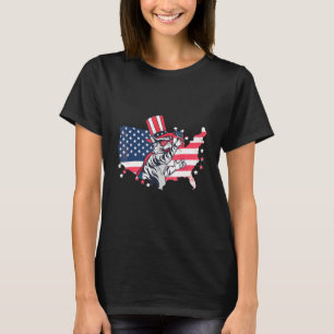 Independence day Stars och stripes British Kort H T Shirt
