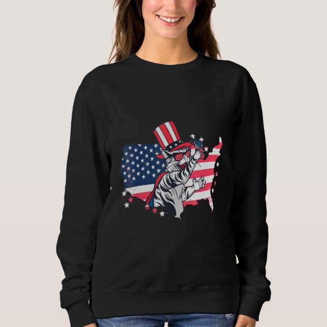 Independence day Stars och stripes British Kort H T Shirt (Framsida)