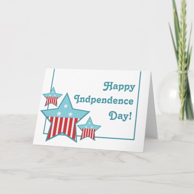 Independence day Stars och stripes-kort Kort (Framsida)