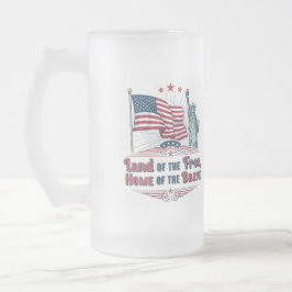 Independence Day - Statue of Liberty Mug Frostat Ölglas