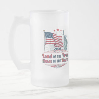 Independence Day - Statue of Liberty Mug Frostat Ölglas