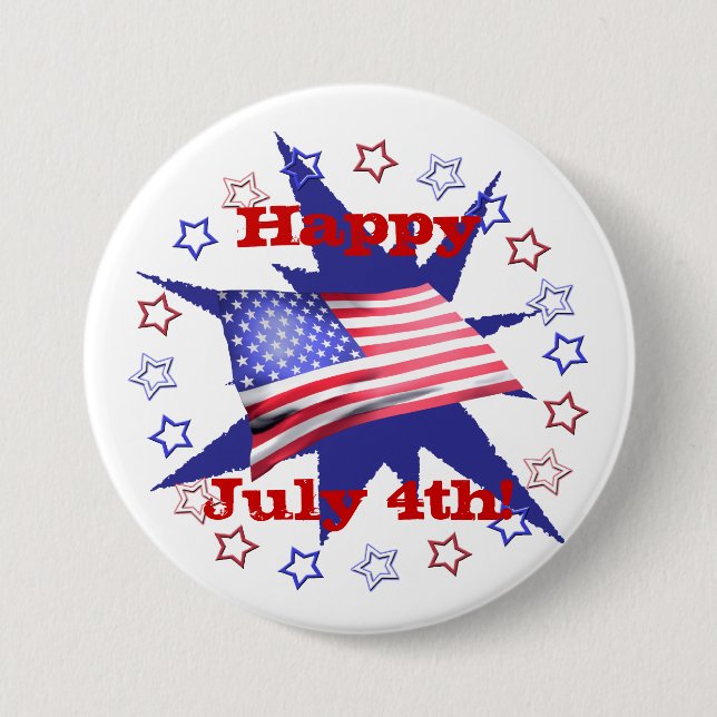 Independence day stjärnorrcirkel knapp (Framsida)