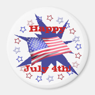 Independence day stjärnorrcirkel magnet