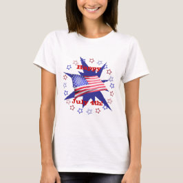 Independence day stjärnorrcirkel t-shirt