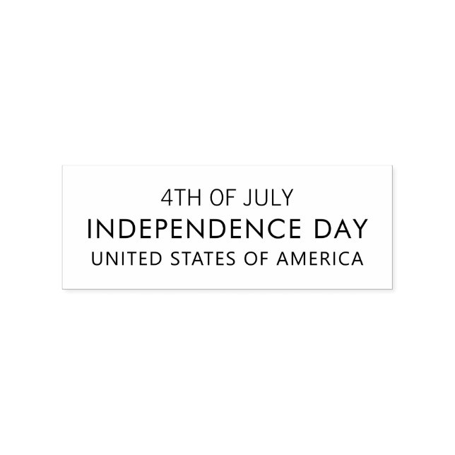 INDEPENDENCE DAY Stylish Font Wood Art Stämpel (Stämplad)