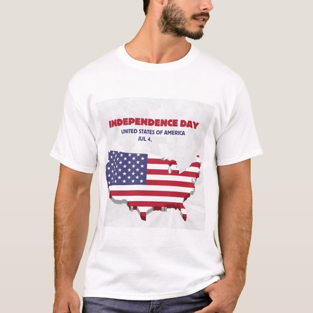 Independence day T-Shirt - Fet, ledigt och Amerika (Framsida)