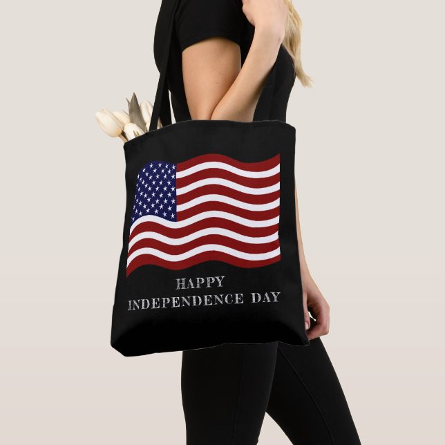 Independence day Tote - USA Pride Design Tygkasse (Närbild)