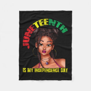 Independence day United Stater African Woman Usa Fleecefilt