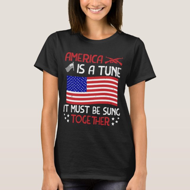 Independence day USA 4:e juli 1776 Citat T Shirt (Framsida)