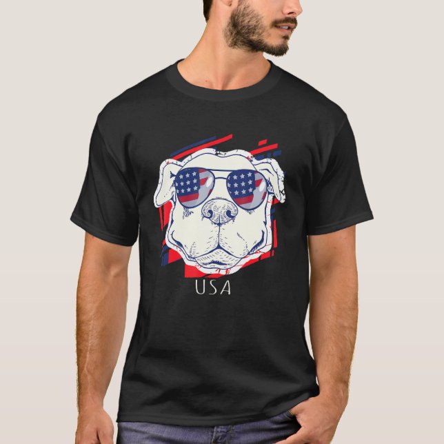 Independence day USA Sunglass T Shirt (Framsida)