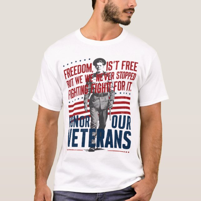 independence day veteran T-Shirt (Framsida)