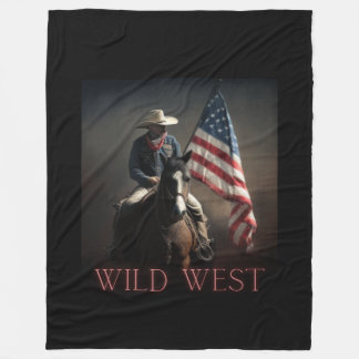 independence day, vilda western, cowboy, 4:e July Fleecefilt