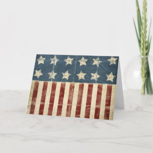 Independence day worn flagga kort
