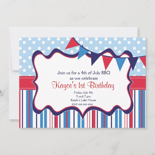 Independence dayinbjudan inbjudningar (Framsida)