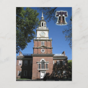 Independence Hall och Liberty Bell, PA Vykort