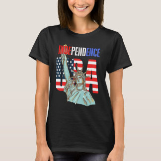 Independence USA America Patriotic Statue of Liber T Shirt