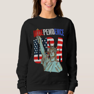 Independence USA America Patriotic Statue of Liber T Shirt