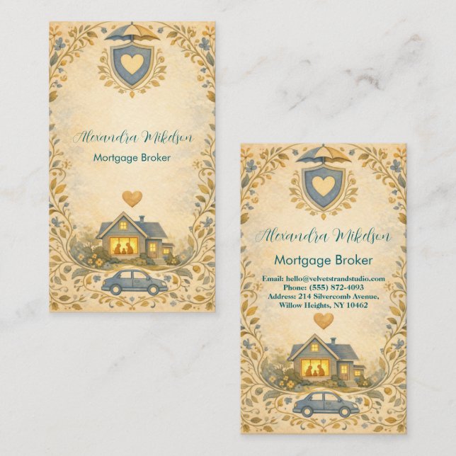 Independent Insurance Advisor Professional Visitkort (Fram/baksida)