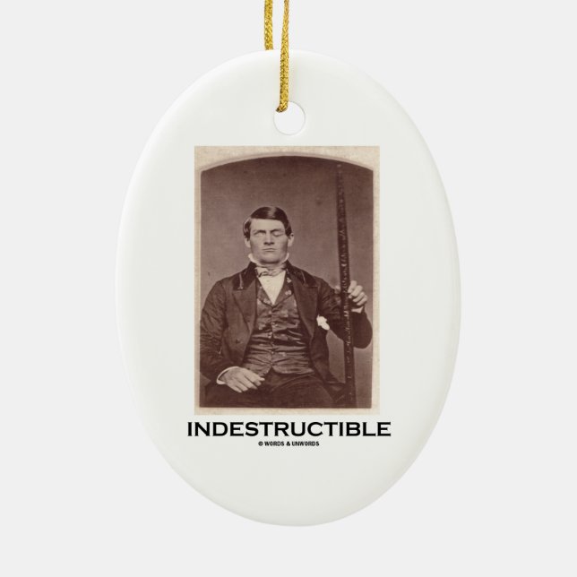 Indestructible (Phineas Gage) Julgransprydnad Keramik (Baksidan)