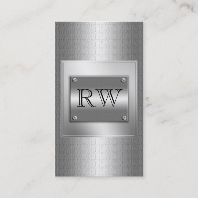 Indestructible visitkortar för flott silvermetall visitkort (Framsida)