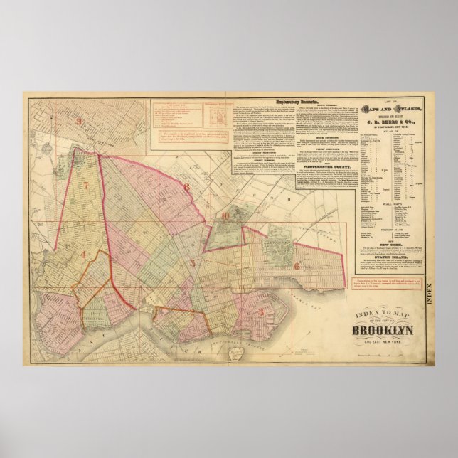 Index Brooklyn karta Poster (Framsidan)