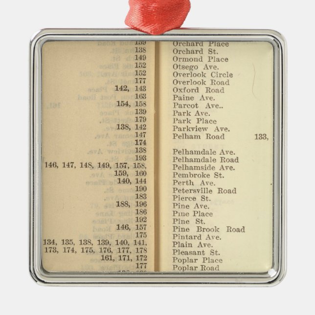 Index för ny Rochelle Julgransprydnad Metall (Framsidan)