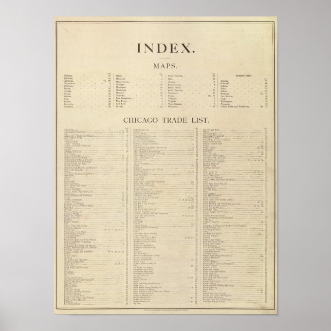 Index för nya kommersiella atlasrar poster (Framsidan)