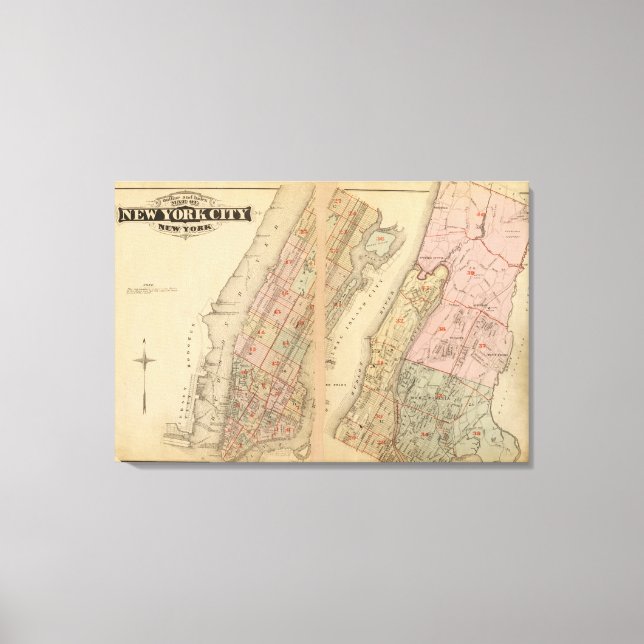 Index karta Atlas, New York Canvastryck (Framsida)