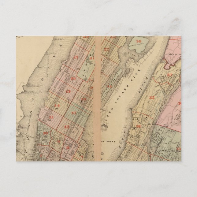 Index karta Atlas, New York Vykort (Framsida)