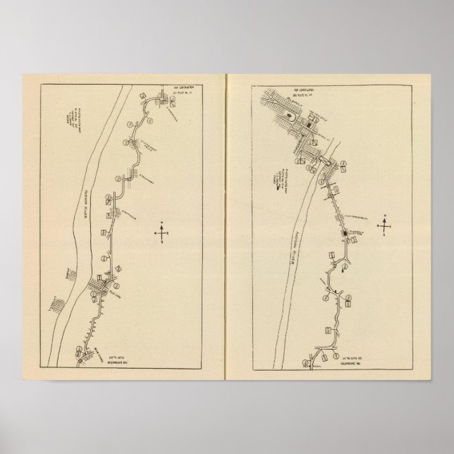 Index karta Columbia County Rensselaer County NY Poster (Framsidan)