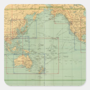 Index karta New Mercantile Marine atlas Fyrkantigt Klistermärke