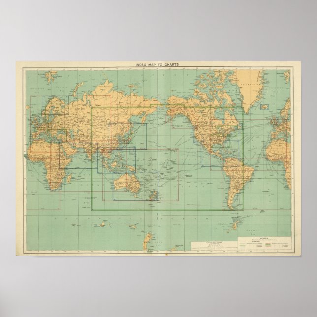 Index karta New Mercantile Marine atlas Poster (Framsidan)