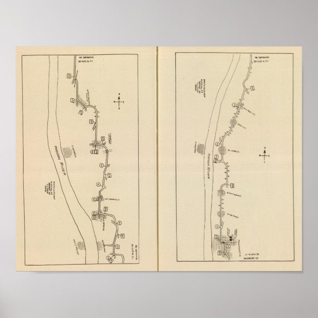 Index karta Putnam County Dutchess County New York Poster (Framsidan)